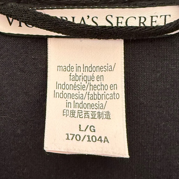 Victoria's Secret Black Bomber Jacket Velour Style - Picture 3 of 3